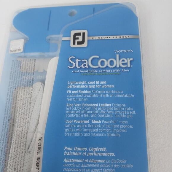 FootJoy StaCooler Original Style Golf Gloves for Women Right Hand‎ Medium White - Picture 3 of 5